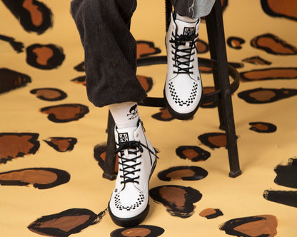 A3094 White TUKskin™ 8-Eye Sneaker Boot White T.U.K. Shoes