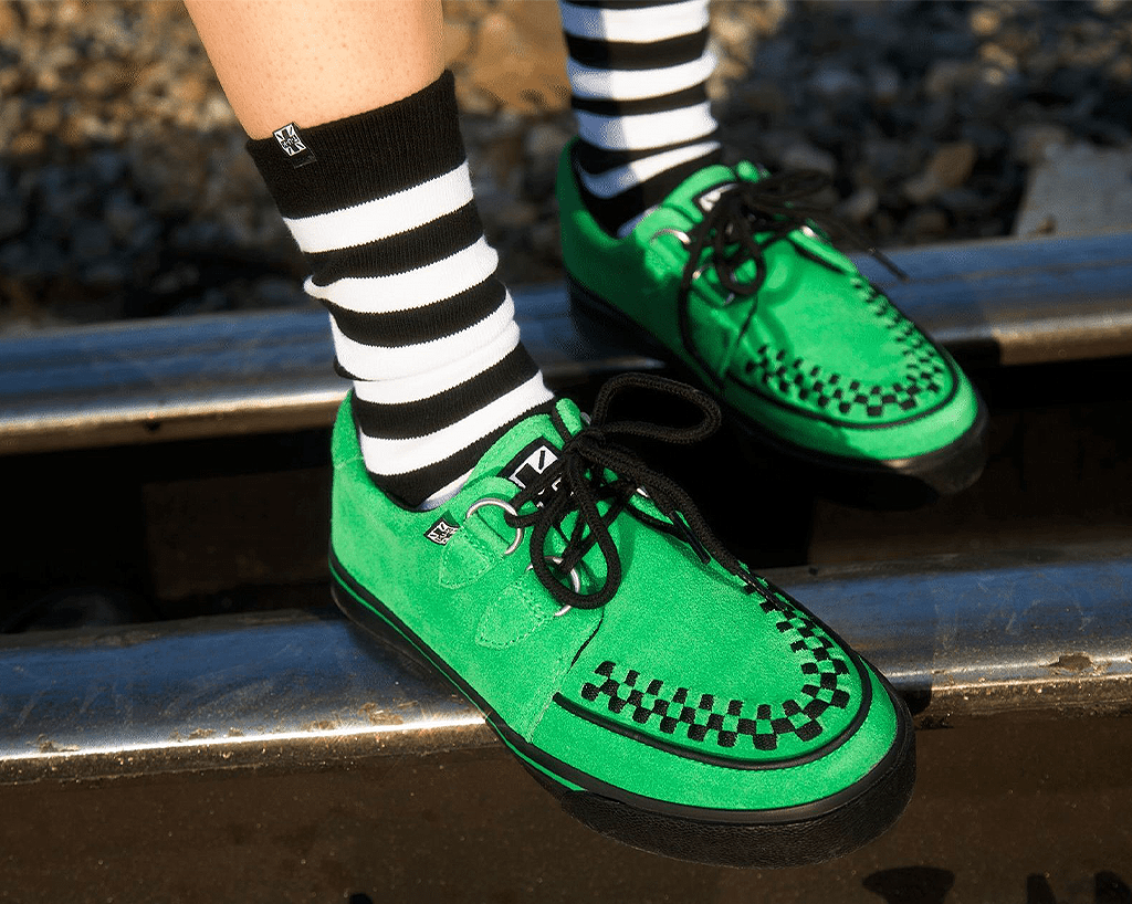 A9872 Green Suede Sneaker Green T.U.K. Shoes