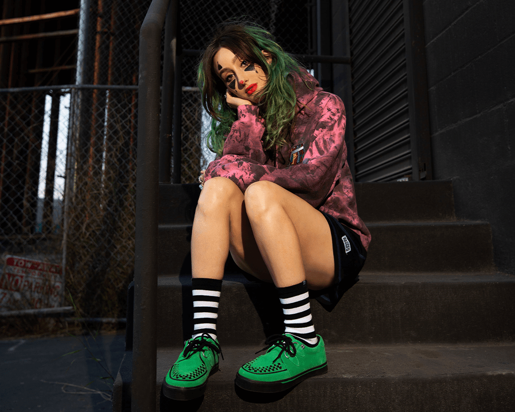 A9872 Green Suede Sneaker Green T.U.K. Shoes