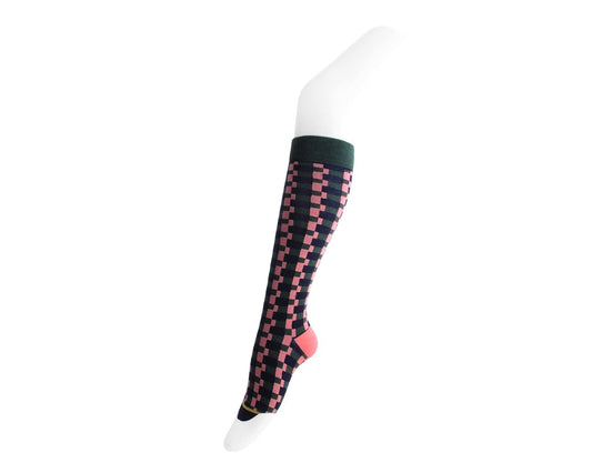 TSK1148 Multicolor Houndstooth Knee-High Sock TSK1148-OS  T.U.K. Shoes