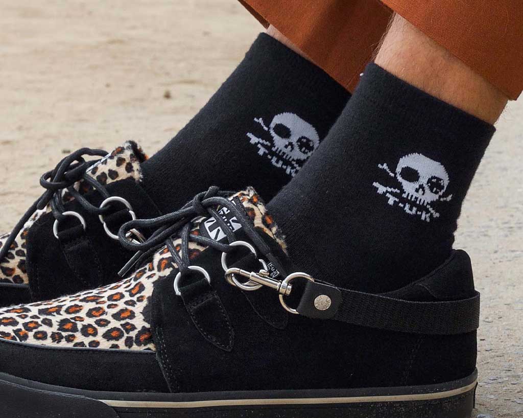 TSK1034 Black T.U.K. Skull Logo Women’s Sock TSK1034-OS  T.U.K. Shoes