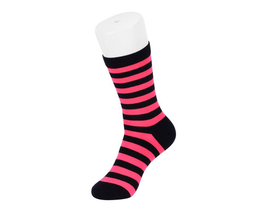 TSK1189 Black & Pink T.U.K. Women's Stripe Sock TSK1189-OS  T.U.K. Shoes