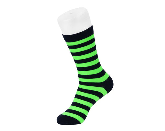 TSK1190 Black & Green T.U.K. Men's Stripe Sock TSK1190-OS  T.U.K. Shoes
