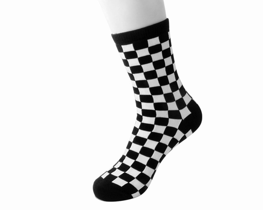 TSK1045 Black & White Checker T.U.K. Women’s Sock TSK1045-OS  T.U.K. Shoes