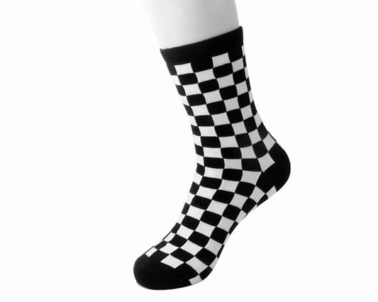 TSK1045 Black & White Checker T.U.K. Women’s Sock TSK1045-OS  T.U.K. Shoes