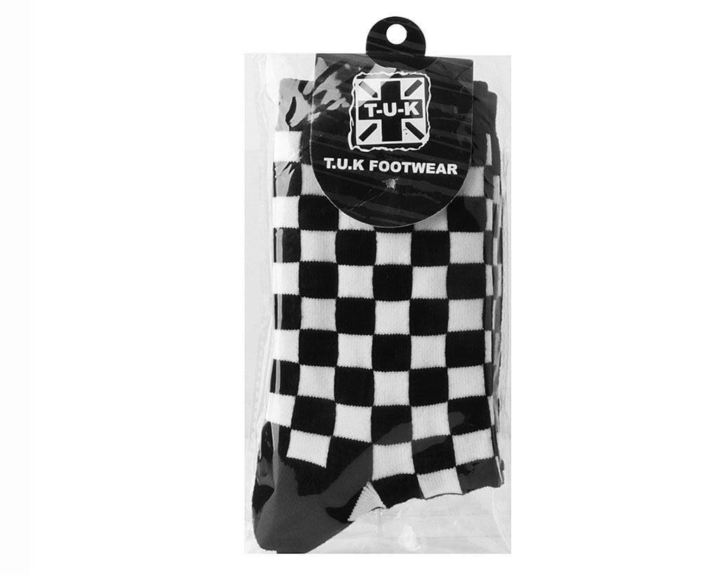 TSK1045 Black & White Checker T.U.K. Women’s Sock TSK1045-OS  T.U.K. Shoes