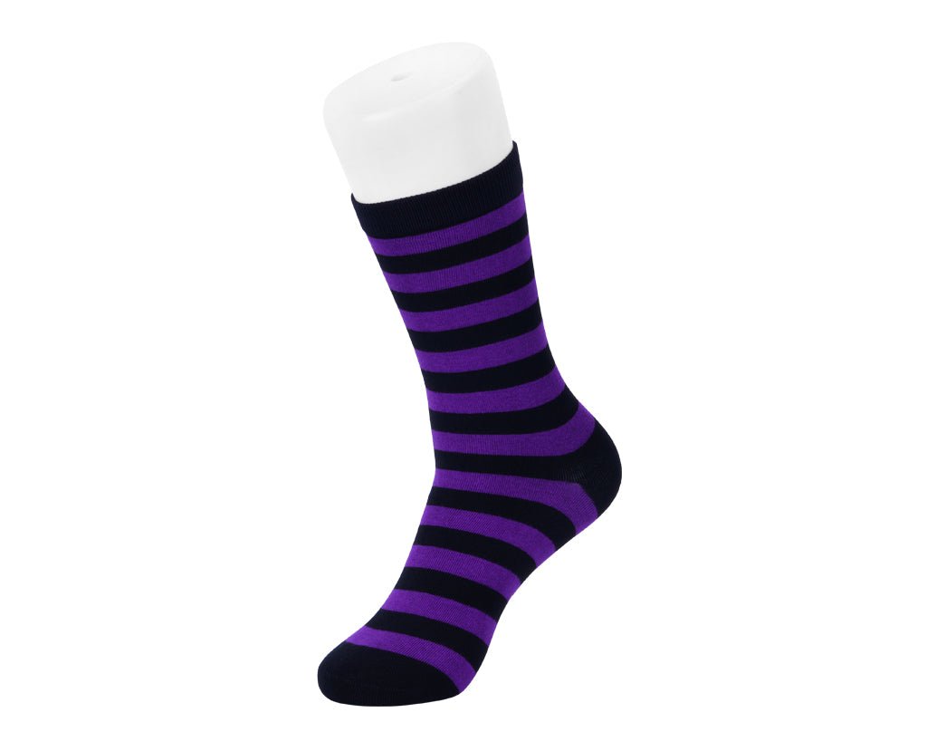 TSK1192 Black & Purple T.U.K. Men's Stripe Sock TSK1192-OS  T.U.K. Shoes