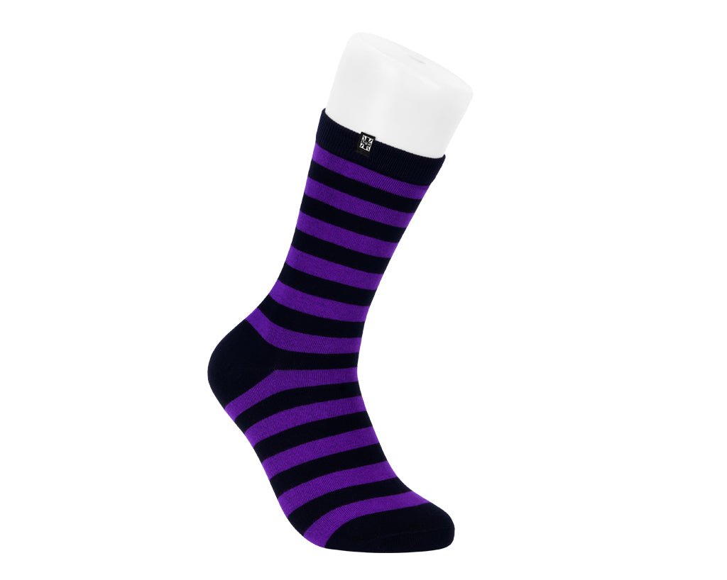 TSK1192 Black & Purple T.U.K. Men's Stripe Sock TSK1192-OS  T.U.K. Shoes