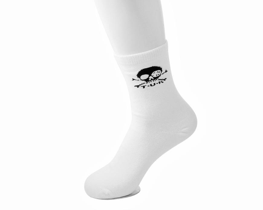 TSK1032 White T.U.K. Skull Logo Women’s Sock TSK1032-OS  T.U.K. Shoes