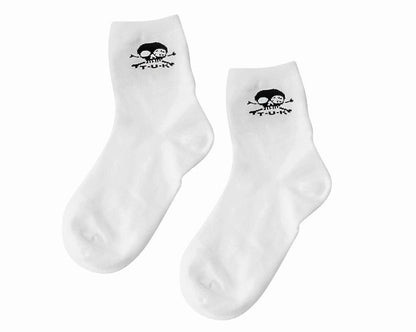 TSK1032 White T.U.K. Skull Logo Women’s Sock TSK1032-OS  T.U.K. Shoes