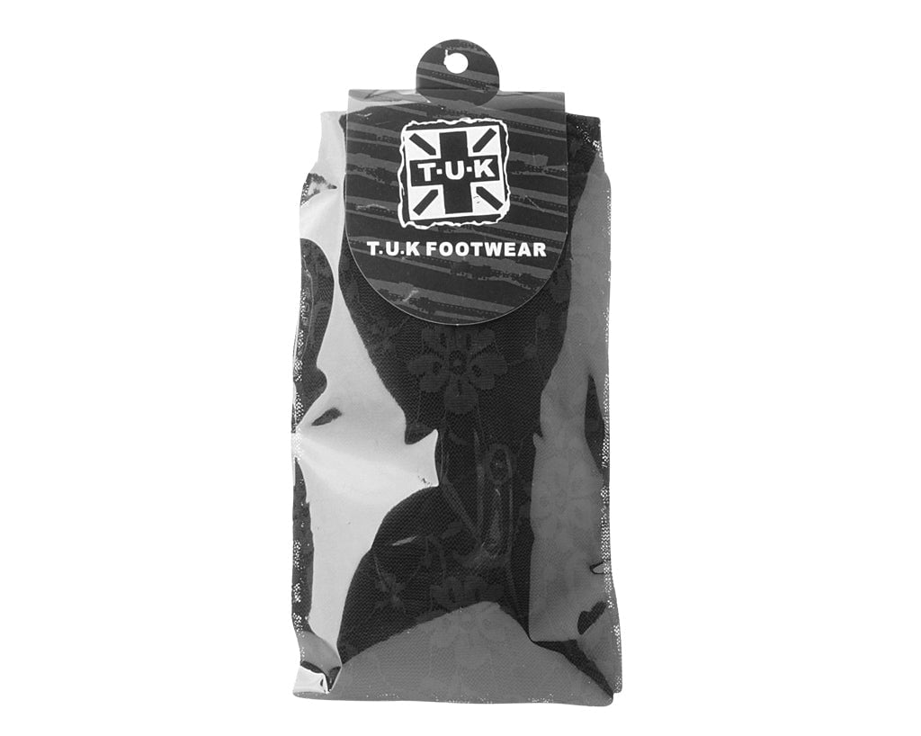 TSK1167 Black Floral Mesh Sock TSK1167-OS  T.U.K. Shoes