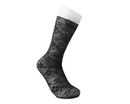 TSK1167 Black Floral Mesh Sock TSK1167-OS  T.U.K. Shoes