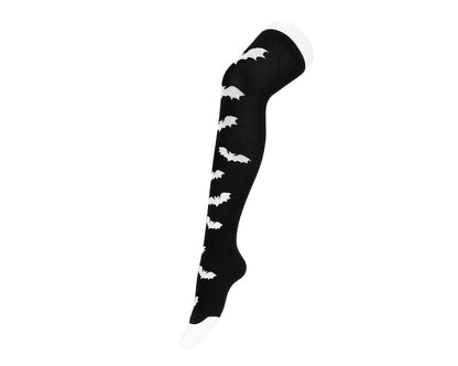 TSK1180 Black Knit Bat Thigh High Sock TSK1180-OS  T.U.K. Shoes