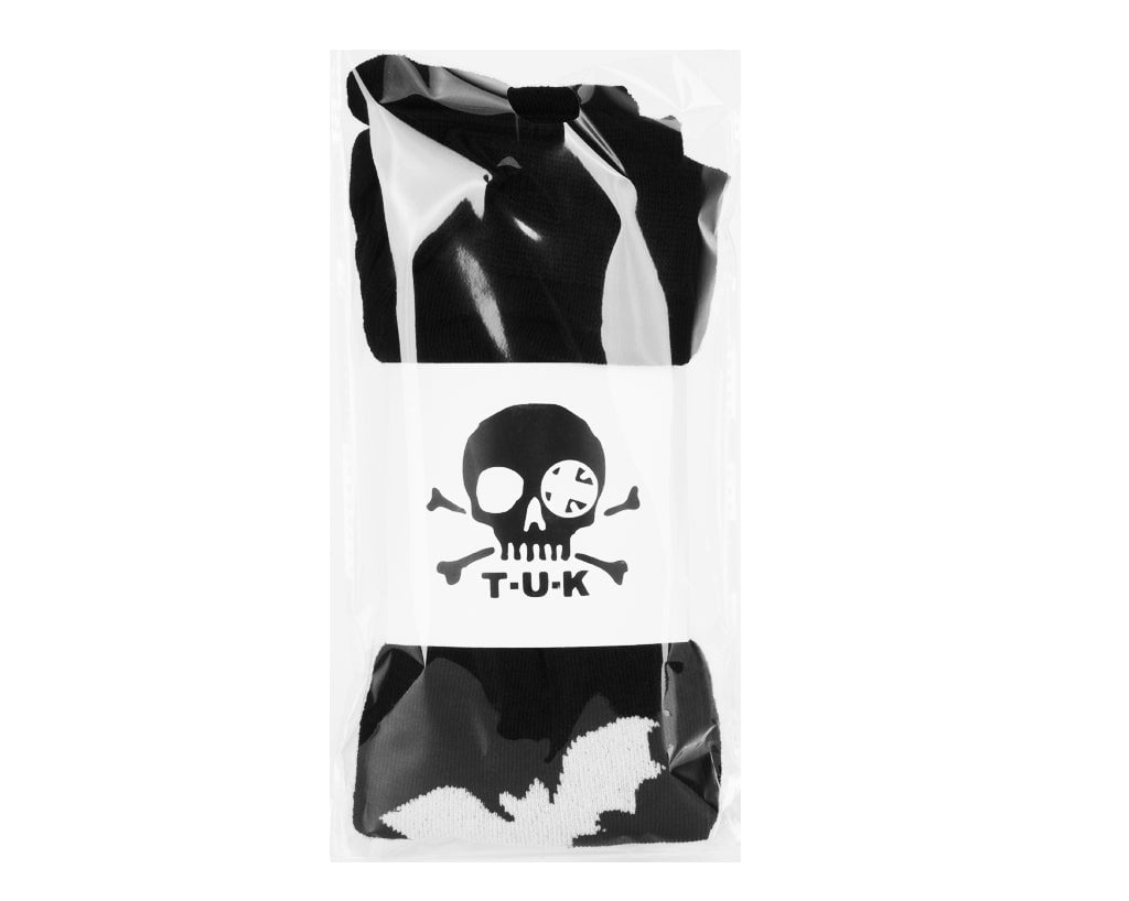 TSK1180 Black Knit Bat Thigh High Sock TSK1180-OS  T.U.K. Shoes