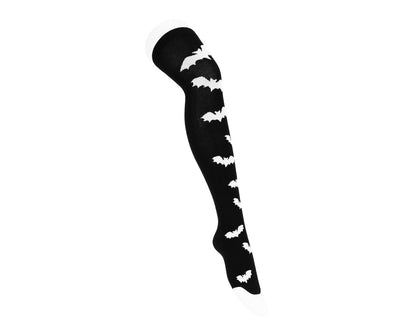 TSK1180 Black Knit Bat Thigh High Sock TSK1180-OS  T.U.K. Shoes