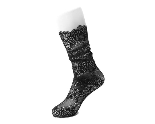 TSK1127 Black Lace Over-The-Knee Sock TSK1127-OS  T.U.K. Shoes