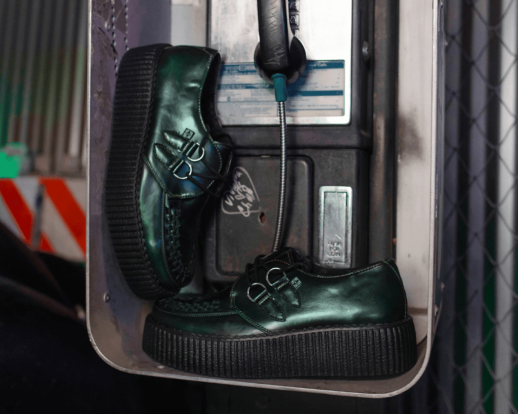 V3191 Green Rub-Off Mondo Creeper Green T.U.K. Shoes
