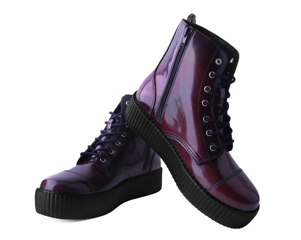 V9858 Burgundy Rub Off TUKskin™ 7-Eye Boot Burgundy T.U.K. Shoes