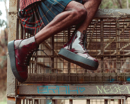 V9858 Burgundy Rub Off TUKskin™ 7-Eye Boot Burgundy T.U.K. Shoes