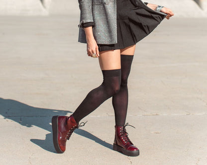 V9858 Burgundy Rub Off TUKskin™ 7-Eye Boot Burgundy T.U.K. Shoes
