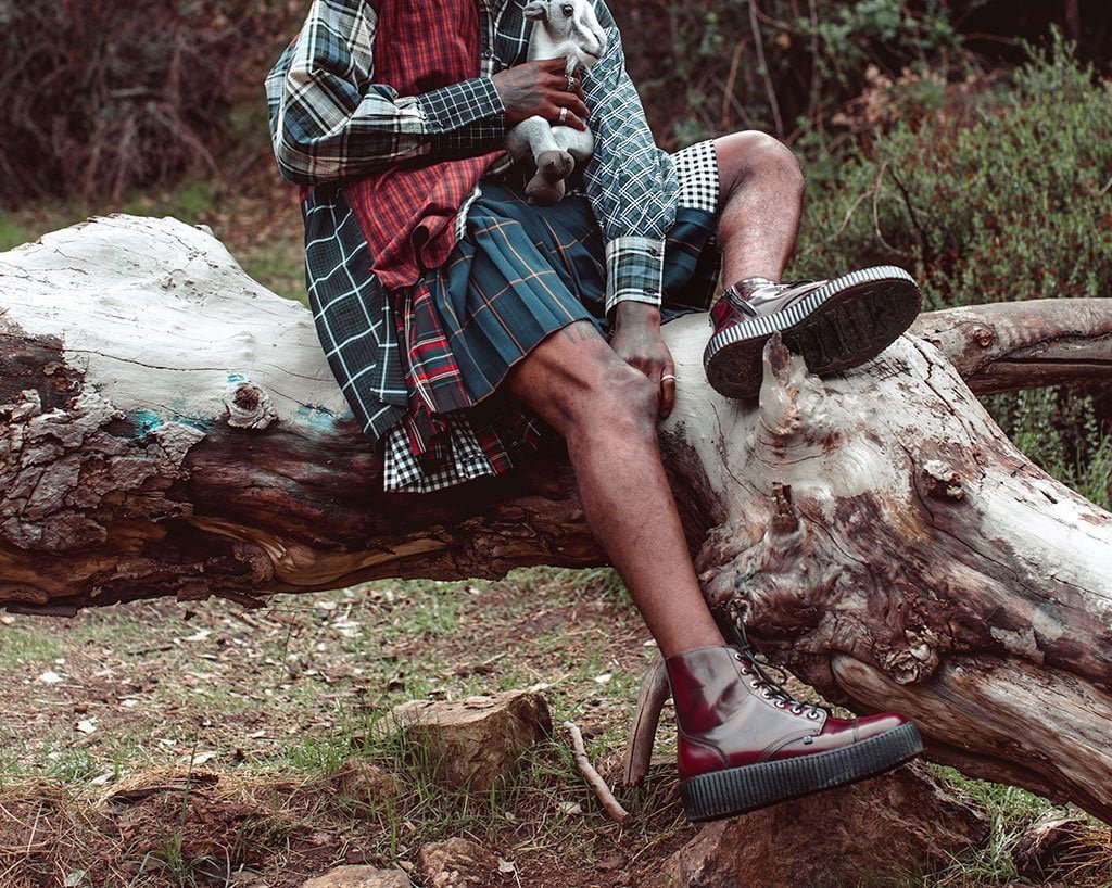 V9858 Burgundy Rub Off TUKskin™ 7-Eye Boot Burgundy T.U.K. Shoes