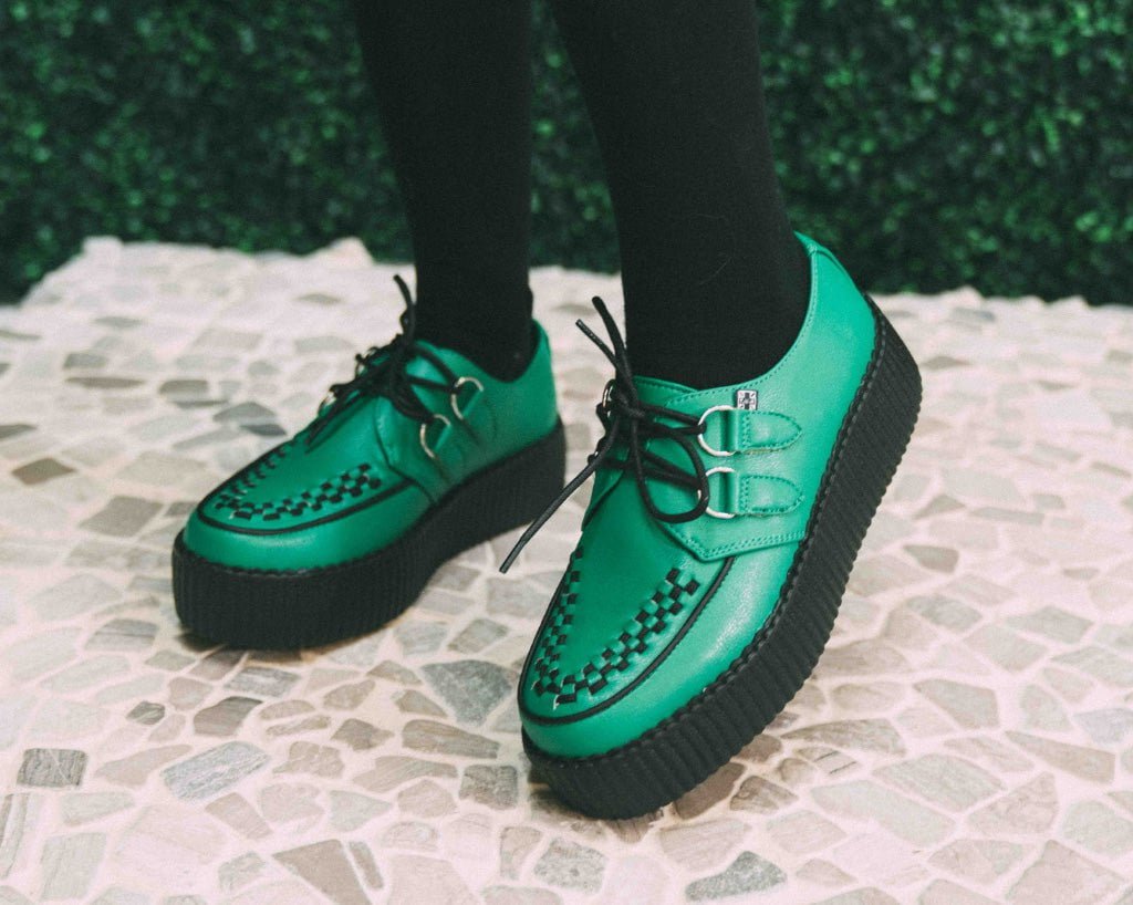 V3132 Green TUKskin™ Viva Mondo Creeper Green T.U.K. Shoes