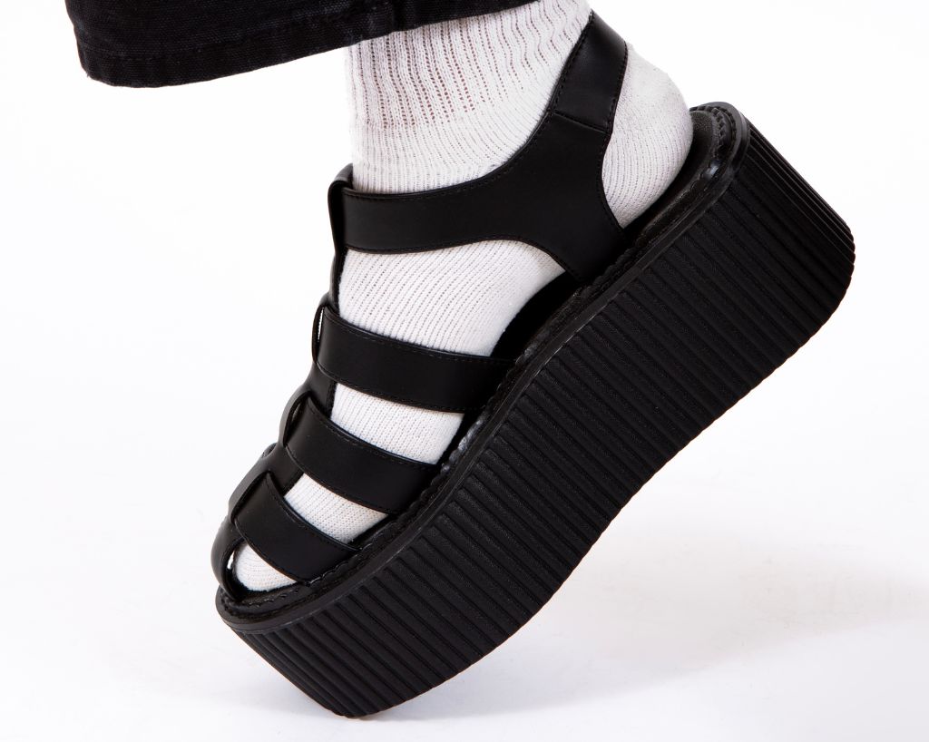 S3347 Black TUKskin Fisherman Strato Sandal Black T.U.K. Shoes