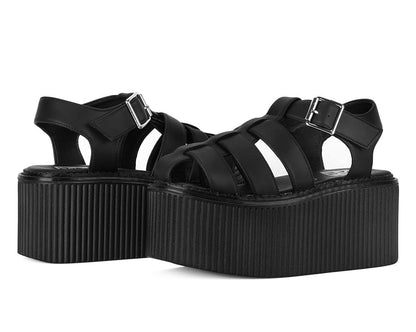 S3347 Black TUKskin Fisherman Strato Sandal Black T.U.K. Shoes