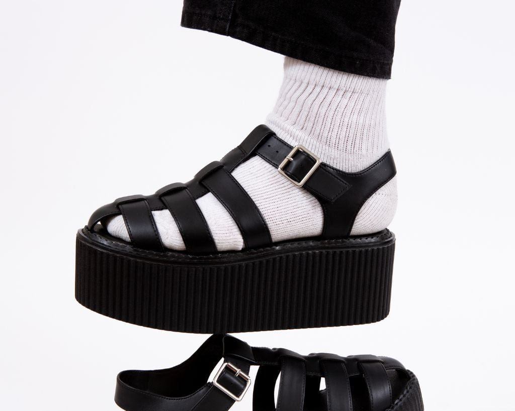S3347 Black TUKskin Fisherman Strato Sandal Black T.U.K. Shoes