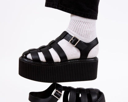 S3347 Black TUKskin Fisherman Strato Sandal Black T.U.K. Shoes