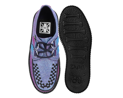 V3244 Reflective Leopard Shimmer Viva Mondo Creeper Blue/Pink/Purple T.U.K. Shoes