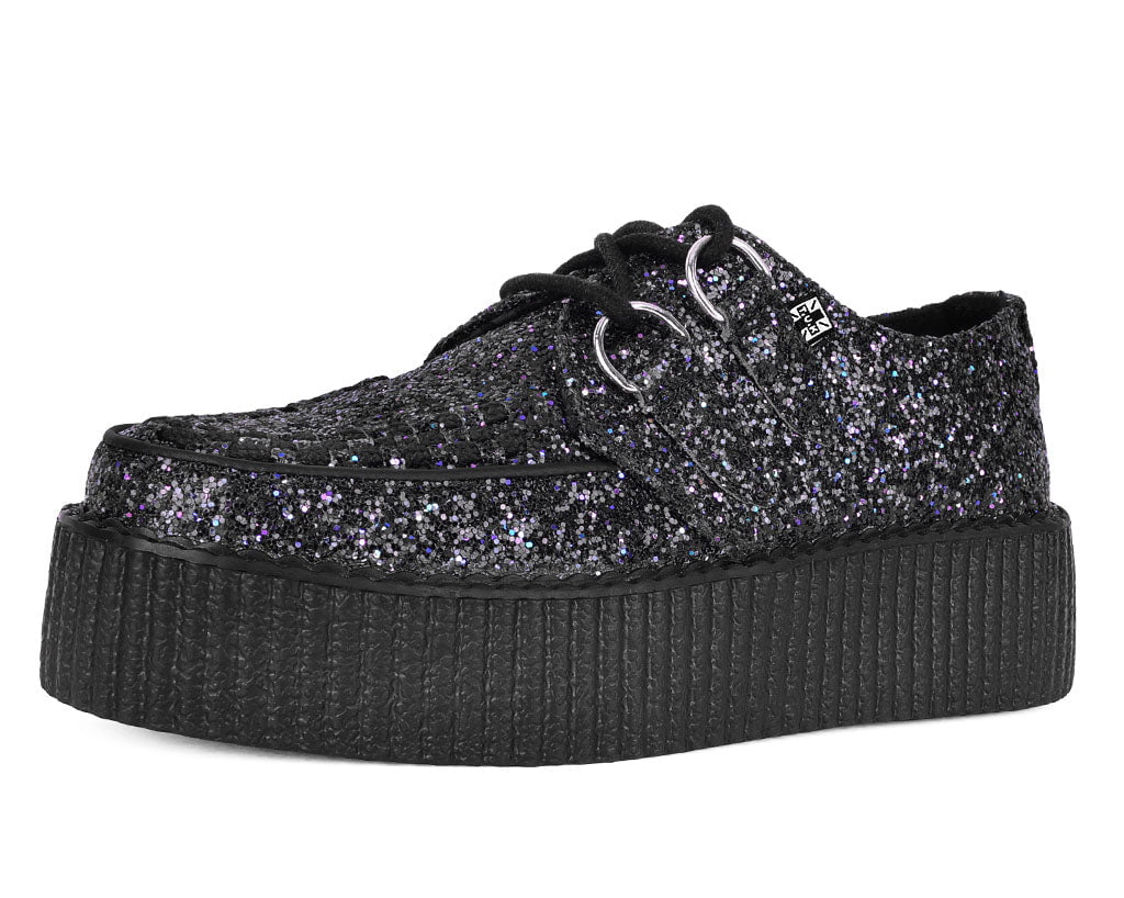 V3233 Midnight Glitter Viva Mondo Creeper Black T.U.K. Shoes