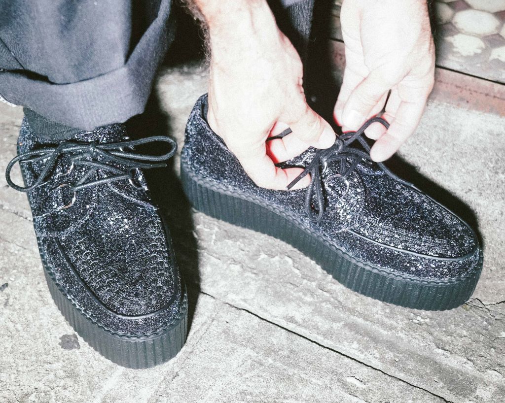 V3233 Midnight Glitter Viva Mondo Creeper Black T.U.K. Shoes