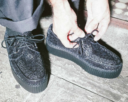 V3233 Midnight Glitter Viva Mondo Creeper Black T.U.K. Shoes