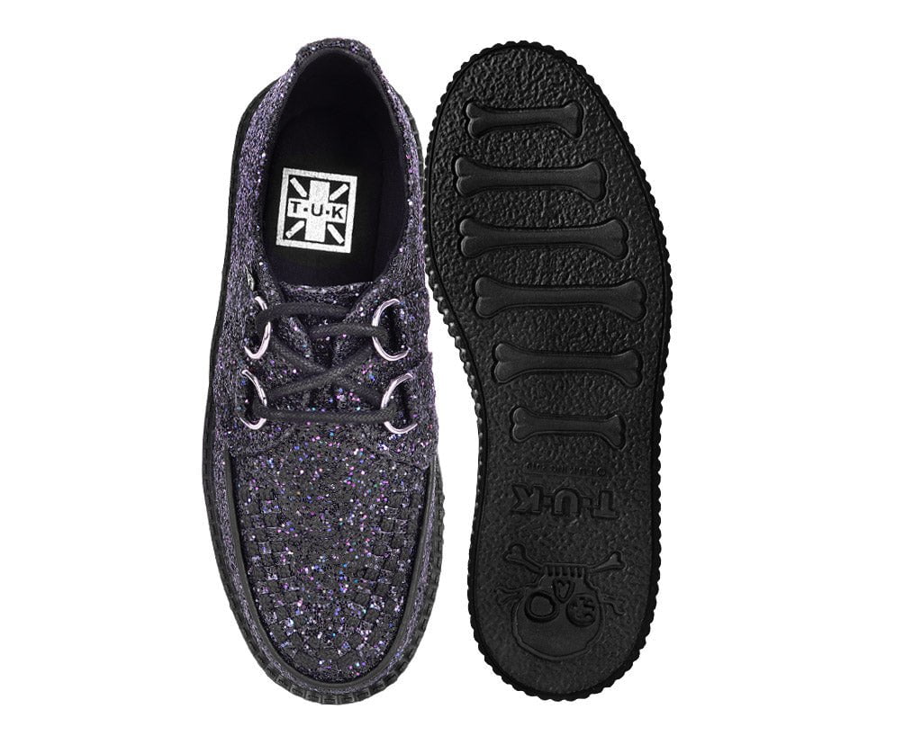 V3233 Midnight Glitter Viva Mondo Creeper Black T.U.K. Shoes