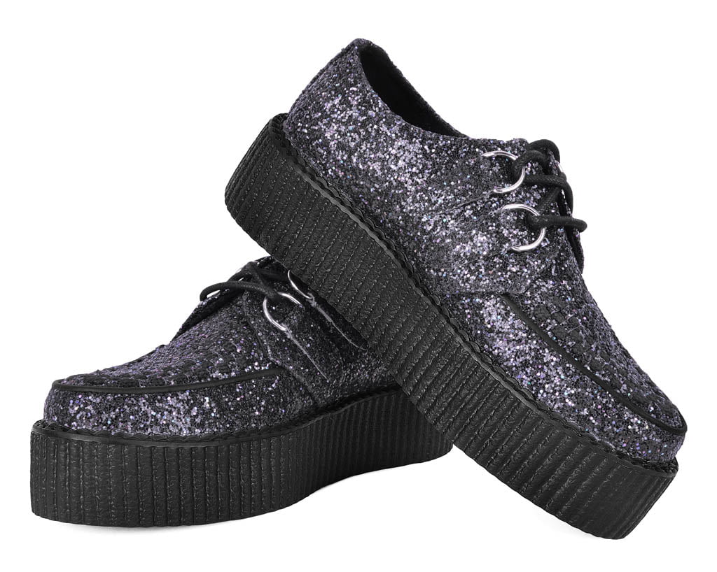 V3233 Midnight Glitter Viva Mondo Creeper Black T.U.K. Shoes