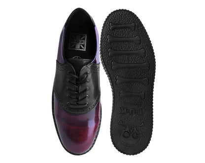 F9978 Black & Burgundy Rub-Off TUKskin™ Saddle Oxford Black/Burgundy T.U.K. Shoes