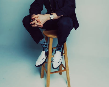 A3206 Black & White Slip-On Creeper Black/White T.U.K. Shoes