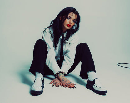 A3206 Black & White Slip-On Creeper Black/White T.U.K. Shoes