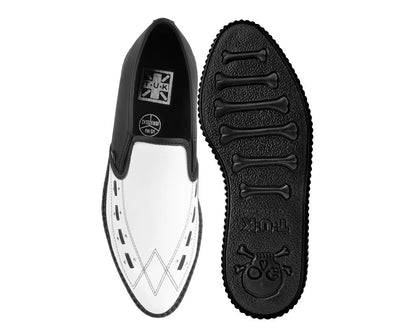 A3206 Black & White Slip-On Creeper Black/White T.U.K. Shoes