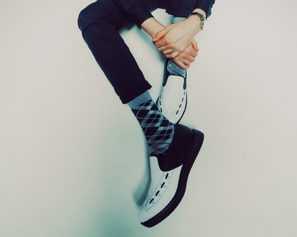 A3206 Black & White Slip-On Creeper Black/White T.U.K. Shoes