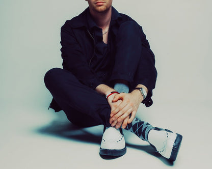 A3206 Black & White Slip-On Creeper Black/White T.U.K. Shoes