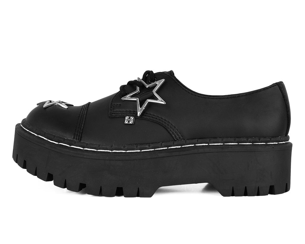 A3277 Black TUKskin Star Double Decker Brogue Black T.U.K. Shoes