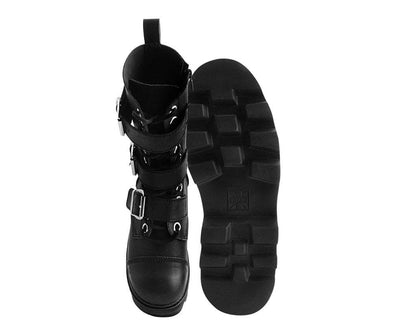 A9801 Black 12-Eye 3-Strap Dino Boot Black T.U.K. Shoes