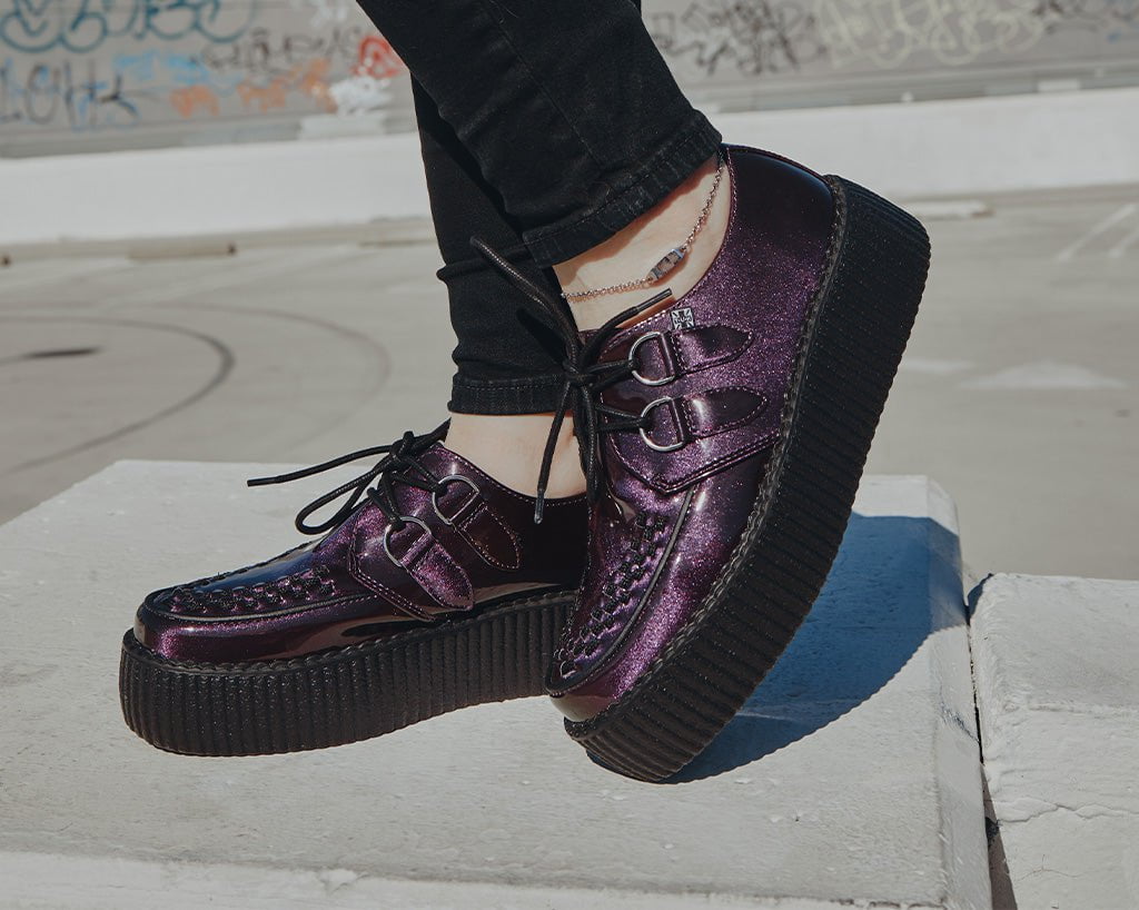 V3200 Purple Metallic Viva Mondo Creeper Purple T.U.K. Shoes