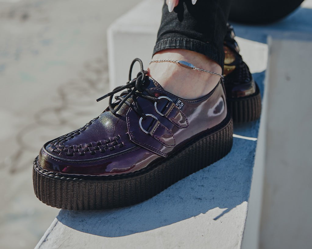 V3200 Purple Metallic Viva Mondo Creeper Purple T.U.K. Shoes
