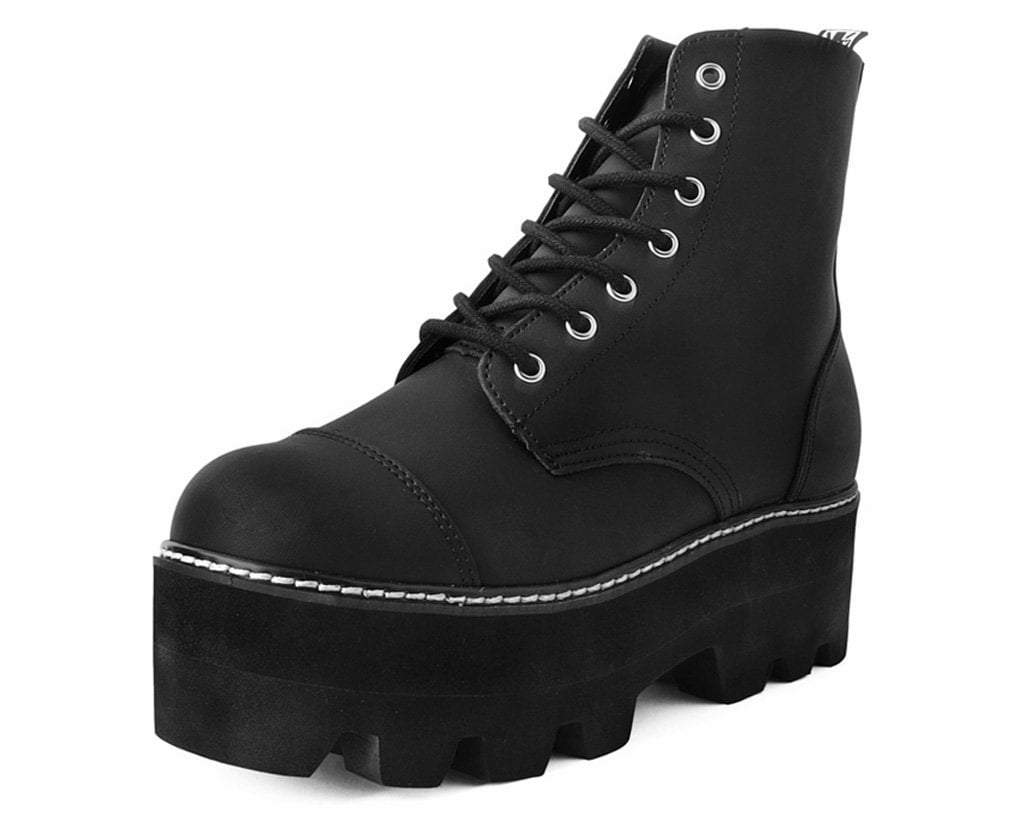 A9670 Black 7-Eye Dino Lug Sole Boot Black T.U.K. Shoes